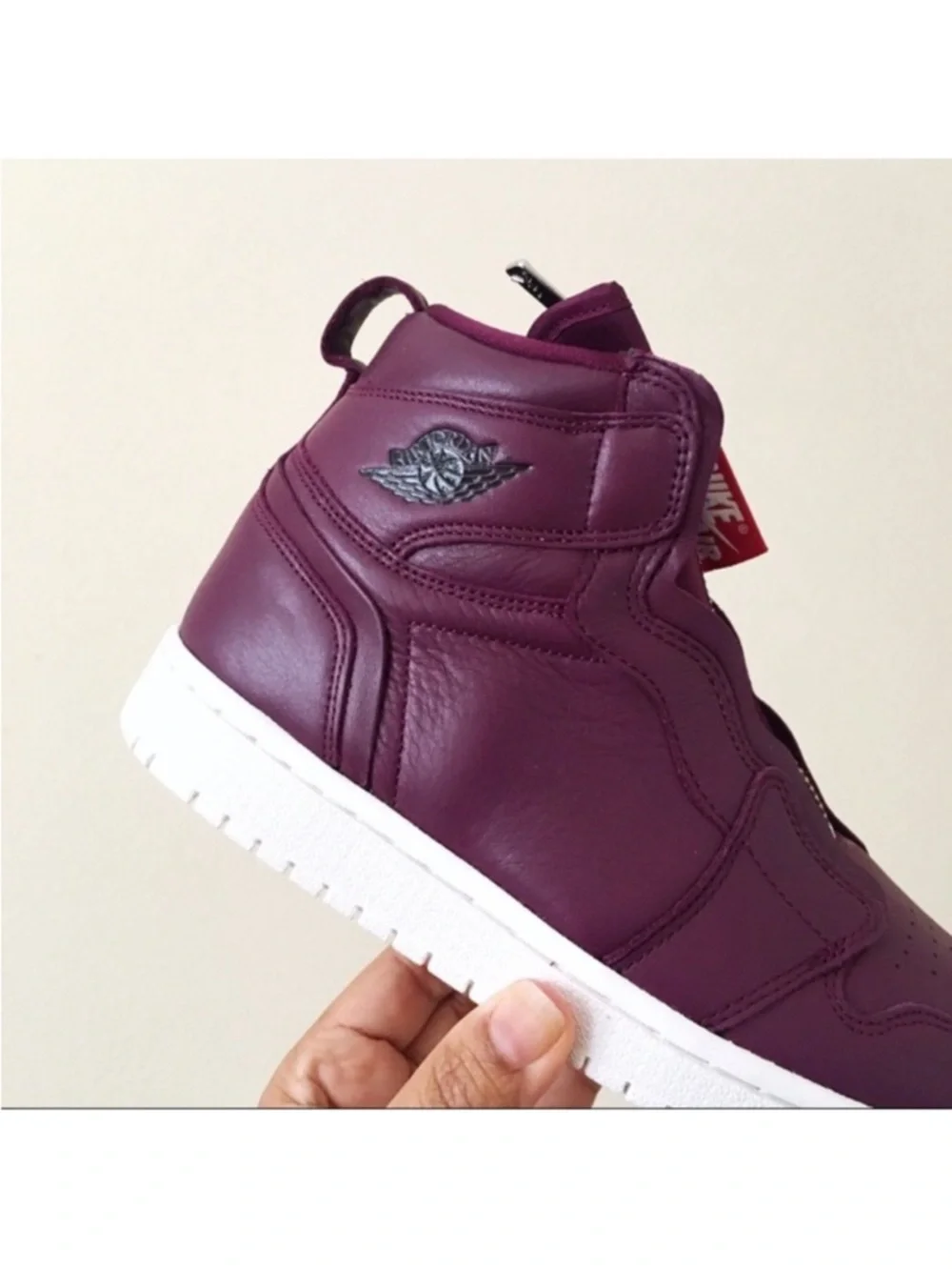 Nike Air Jordan 1 High Zip Premium High Top Burgundy Women’s Sneakers Size 6